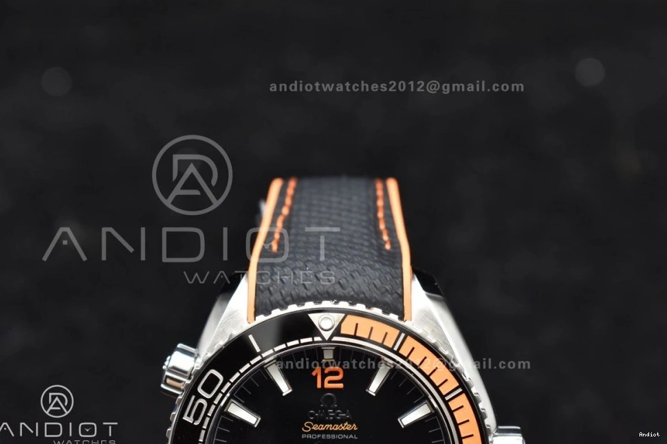 43.5mm 1:1 A8900 V2 Ocean on Super Bezel Edition Nylon Orange Strap Black SS Planet VSF Best Clone Black Dial 1223